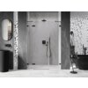 Mexen Lunar drzwi prysznicowe uchylne lewe 130 cm, transparent, czarne - 834S-130-050-70-00-L Gwarancja 24 miesiące