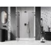 Mexen Lunar drzwi prysznicowe uchylne lewe 130 cm, transparent, czarne - 834S-130-050-70-00-L Gwarancja Door To Door