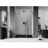 Mexen Lunar drzwi prysznicowe uchylne lewe 130 cm, transparent, czarne - 834S-130-050-70-00-L Gwarancja 24 miesiące
