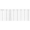 Tabela przedstawia wymiary drzwi prysznicowych w milimetrach, z kolumnami oznaczonymi jako: "Rozmiar drzwi", "A (mm)", "X (mm)", "B (mm)", "D (mm)", "E (mm)", "F (mm)", "H (mm)". Wartości w wierszach zaczynają się od 70 i kończą na 120, a wszystkie wartoś
