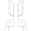 Mexen Mist-H L drzwi prysznicowe uchylne prawe 110 cm, transparent, złote szczotkowane - 8A5L-110-000-55-00-P Gwarancja 24 miesiące
