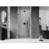 Mexen Lunar-B drzwi prysznicowe uchylne lewe 70 cm, transparent, czarne - 832-070-000-70-00-L Gwarancja 24 miesiące