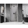 Mexen Lunar-B drzwi prysznicowe uchylne lewe 70 cm, transparent, czarne - 832-070-000-70-00-L Gwarancja Door To Door