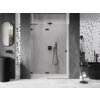 Mexen Lunar L drzwi prysznicowe uchylne lewe 135 cm, transparent, czarne - 834L-135-000-70-00-L Gwarancja 24 miesiące