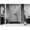 Mexen Lunar L drzwi prysznicowe uchylne lewe 135 cm, transparent, czarne - 834L-135-000-70-00-L Gwarancja 24 miesiące