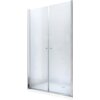 Przeszklone drzwi prysznicowe z przezroczystego szkła, osadzone w chromowanej ramie, z dwoma uchwytami pośrodku. Produkt to "Mexen Texas drzwi prysznicowe uchylne 70 cm, transparent, chrom - 880-070-000-01-00".