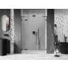 Mexen Lunar L drzwi prysznicowe uchylne lewe 160 cm, transparent, czarne - 834SL-160-050-70-00-L Gwarancja Door To Door