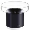 Cylindryczny deszczomierz z przezroczystą górną częścią i ciemnym korpusem, na którym widnieje napis "NETATMO". Produkt ma nowoczesny design i jest wykonany z gładkich materiałów.