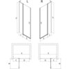 Mexen Mist L drzwi prysznicowe uchylne lewe 120 cm, czarna ramka, czarne - 8A4L-120-000-70-70-L Gwarancja Door To Door