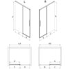 Mexen Rox drzwi prysznicowe rozsuwane 150 cm, transparent, różowe złoto - 8C2-150-000-60-00 Gwarancja 24 miesiące