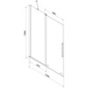 Schematyczny rysunek przedstawia dwuskrzydłowy, rozsuwany parawan nawannowy o wymiarach 130 x 150 cm, z zaznaczonymi wymiarami 680 mm i 625 mm dla poszczególnych segmentów. Produkt opisany jest jako "Mexen Velar parawan nawannowy 2-skrzydłowy rozsuwany 13
