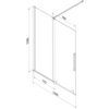 Schematyczny rysunek przedstawia dwuskrzydłowy, rozsuwany parawan nawannowy o wymiarach 1500 x 1500 mm, z zaznaczonymi wymiarami 780 mm i 725 mm. Produkt ma szronione wykończenie i złote elementy, a jego numer to 896-150-000-31-50.