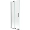 Dwuskrzydłowy, rozsuwany parawan nawannowy o wymiarach 70 x 150 cm, wykonany z transparentnego szkła i wykończony w kolorze gun metal. Produkt posiada prostokątny uchwyt oraz metalowe elementy montażowe.