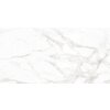 Biała płytka z połyskiem o wymiarach 120 x 60 cm, z delikatnym, szarym wzorem przypominającym marmur. Produkt to "Mexen Faro Grey gres szkliwiony rekt. G1, płytka podłogowo-ścienna 120 x 60 cm, połysk - TL138-120-060-00".