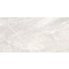 Jasna płytka o wymiarach 120 x 60 cm z połyskiem, z delikatnym wzorem przypominającym marmur, w odcieniach bieli i szarości. Produkt to "Mexen Sintra Bianco gres szkliwiony rekt. G1, płytka podłogowo-ścienna 120 x 60 cm, połysk - TL137-120-060-03".