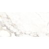 Płytka podłogowo-ścienna o wymiarach 120 x 60 cm z połyskiem, w kolorze szarym z marmurowym wzorem, zawiera delikatne żyłki w odcieniach szarości i beżu. Produkt to "Mexen Scordia Grey gres szkliwiony rekt. G1, TL125-120-060-00".
