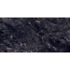 Ciemna płytka o marmurowym wzorze z widocznymi żyłkami w odcieniach szarości i brązu, powierzchnia jest błyszcząca. Produkt to "Mexen Rokocha Black gres szkliwiony rekt. G1, płytka podłogowo-ścienna 120 x 60 cm, wysoki połysk - TL205-120-060-01".