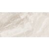 Płytka podłogowo-ścienna o wymiarach 120 x 60 cm z połyskiem, w odcieniach beżu i kremu, z widocznym wzorem przypominającym naturalny kamień. Produkt to "Mexen Reno Clara gres szkliwiony rekt. G1, TL133-120-060-01".