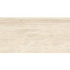 Płytka podłogowo-ścienna o wymiarach 120 x 60 cm, w kolorze kremowym z matowym wykończeniem, z delikatnym wzorem przypominającym naturalny kamień. Produkt to "Mexen Neo Travertino Crema gres szkliwiony rekt. G1, TL302-120-060-02".
