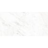 Płytka podłogowo-ścienna o wymiarach 120 x 60 cm z połyskiem, w kolorze szaro-białym z delikatnym, marmurowym wzorem. Produkt to "Mexen Brillance Satuario Grey gres szkliwiony rekt. G1, TL163-120-060-00".