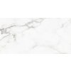 Płytka podłogowo-ścienna o wymiarach 120 x 60 cm z połyskiem, w kolorze białym z szarymi, marmurkowymi żyłkami. Produkt to Mexen Lac Grey gres szkliwiony rekt. G1, oznaczenie TL107-120-060-01.