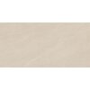 Płytka podłogowo-ścienna o matowej powierzchni w kolorze kremowym, z delikatnym wzorem przypominającym naturalny kamień. Produkt ma wymiary 120 x 60 cm.