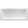 Biała, prostokątna wanna o minimalistycznym designie z centralnie umieszczonym odpływem. Produkt to "Mexen Cube wanna prostokątna 180 x 80 cm, biała - 55051808000".