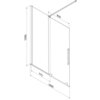 Schemat przedstawia dwuskrzydłowy, rozsuwany parawan nawannowy o wymiarach 160 x 150 cm, z oznaczeniami długości 830 mm i 775 mm. Produkt ma wykończenie w kolorze gun metal i jest oznaczony jako "Mexen Velar parawan nawannowy 2-skrzydłowy rozsuwany 160 x 150 cm, szron, gun metal - 896-160-000-31-95".