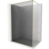 Na zdjęciu znajduje się ścianka prysznicowa Walk-in z grafitowym szkłem i złotą ramką, umieszczona w marmurowej wnęce. Produkt ma wymiary 60 x 202 cm i jest oznaczony numerem 800-060-104-50-40-X.