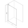 Schemat przedstawia ściankę prysznicową Walk-in z ramką, oznaczoną jako "Mexen Kioto-XF L", o wymiarach 110 x 202 cm, z przezroczystego szkła o grubości 10 mm, w kolorze różowego złota. Na rysunku widoczne są wymiary: wysokość 2020 mm oraz szerokość oznaczona jako "X".