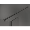 Na zdjęciu znajduje się ścianka prysznicowa Walk-in o wymiarach 100 x 80 x 30 cm, wykonana z transparentnego szkła i wykończona w kolorze gun metal. Na szklanej powierzchni widoczne jest logo "MEXEN".
