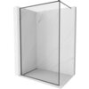 Przedstawiono ściankę prysznicową typu walk-in z ramką w kolorze gun gray szczotkowanym, zamontowaną na tle ścian o wzorze marmuru. Produkt ma wymiary 155 x 202 cm i wykonany jest z przezroczystego szkła o grubości 8 mm.