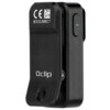 Czarna latarka z napisem "Oclip" na obudowie, posiada widoczne oznaczenia CE oraz numer N53108817. Na bocznej części znajduje się mały przycisk z niebieskim wskaźnikiem.