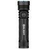 Czarna latarka z widocznym logo "OLIGHT" na uchwycie oraz tekstem "Seeker 4 Pro" i "4600 lm 260 m" na obudowie. Latarka ma teksturowaną powierzchnię i duży przycisk na korpusie.
