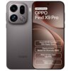 Na zdjęciu widoczny jest smartfon z dużym ekranem, na którym wyświetlane są informacje: "OPPO AI Phone OPPO Find X9 Pro", "Aparat 200 MP Hasselblad 120x Super Zoom", "Flagowy procesor MediaTek Dimensity 9500", "Wideo 4K Dolby Vision 120 FPS", "Potężna bateria 7500 mAh". Obok ekranu znajduje się tył urządzenia z widocznym logo "oppo" i modułem aparatu.