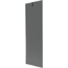 Grafitowy, jednoskrzydłowy parawan nawannowy o wymiarach 60 x 150 cm z metalowym wykończeniem w kolorze gun metal. Produkt ma prostokątny kształt i jest wyposażony w uchwyt na górze.