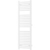 Biały grzejnik łazienkowy z pionowymi kolektorami i poziomymi rurkami, model "Mexen Ares", o wymiarach 1200 x 400 mm i mocy 442 W. Produkt oznaczony kodem W102-1200-400-00-20-S.