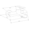 Schematyczny rysunek baterii wannowej z oznaczeniami wymiarów: 150 mm, 157 mm i 193 mm. Produkt to "Mexen Sabre bateria wannowa, biała - 72130-20".
