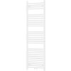 Biały grzejnik łazienkowy o prostokątnym kształcie, zbudowany z poziomych, równomiernie rozmieszczonych rurek. Produkt ma wymiary 1500 x 500 mm i moc 626 W.