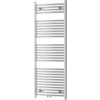 Na zdjęciu znajduje się chromowany grzejnik łazienkowy o wymiarach 1500 x 600 mm z poziomymi rurkami. Produkt ma oznaczenie "Mexen Ares, 579 W, W102-1500-600-00-01".