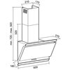 Okap VDB Deco Black 60 Czarny 280m3/h 63dB klasa C Głębokość [cm] 38.5