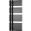 Czarny grzejnik łazienkowy o wymiarach 1000 x 500 mm z poziomymi, zaokrąglonymi rurkami. Produkt ma moc 809 W i jest oznaczony jako "Mexen Amor".