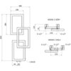 Schemat techniczny przedstawia dekoracyjny grzejnik łazienkowy o wymiarach 870 x 360 mm z oznaczeniami wymiarów i przyłączy G 1/2". Widoczne są dwa widoki: z góry i z dołu, z dokładnymi wymiarami poszczególnych elementów.