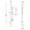 Schemat techniczny zestawu wannowego Mexen Axel DF72 w kolorze chrom, oznaczony numerem 73813DF72-00, z widocznymi wymiarami: 800 mm, 22 mm, 200 mm, 1500 mm, 84 mm, 105 mm oraz oznaczeniem G1/2.