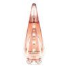Butelka perfum o kształcie przypominającym kryształ, wypełniona różowym płynem, z widocznym napisem "ange ou démon GIVENCHY le secret".