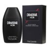 Czarne opakowanie i flakon perfum z białym napisem "Drakkar Noir" oraz "Eau de Toilette Vaporisateur - Natural Spray". Na dole widnieje napis "Guy Laroche Paris" oraz oznaczenie pojemności "200 ml" i "6.7 FL OZ".