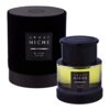 Cylindryczne opakowanie i flakon perfum z czarną zakrętką, na których widnieje napis "ARMAF NICHE BLACK ONYX". Flakon zawiera żółtawy płyn, a opakowanie jest w kolorze czarnym.