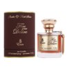 Brązowe opakowanie i szklany flakon perfum z napisem "Emir Fire your Desire" oraz "100 ml eau de parfum 3.4 fl. oz". Na opakowaniu widnieje również napis "Shades Of Dark Series".