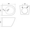 Schemat techniczny przedstawia wymiary bidetu wiszącego, z widocznymi oznaczeniami: 480 mm, 370 mm, 325 mm, 180 mm oraz średnicami Ø38, Ø50 i Ø28. Bidet ma kształt owalny z zaznaczonymi otworami montażowymi.