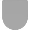 Szara, matowa deska o zaokrąglonym kształcie, wykonana z materiału przypominającego duroplast. Produkt jest prosty i minimalistyczny, bez widocznych napisów ani logo.